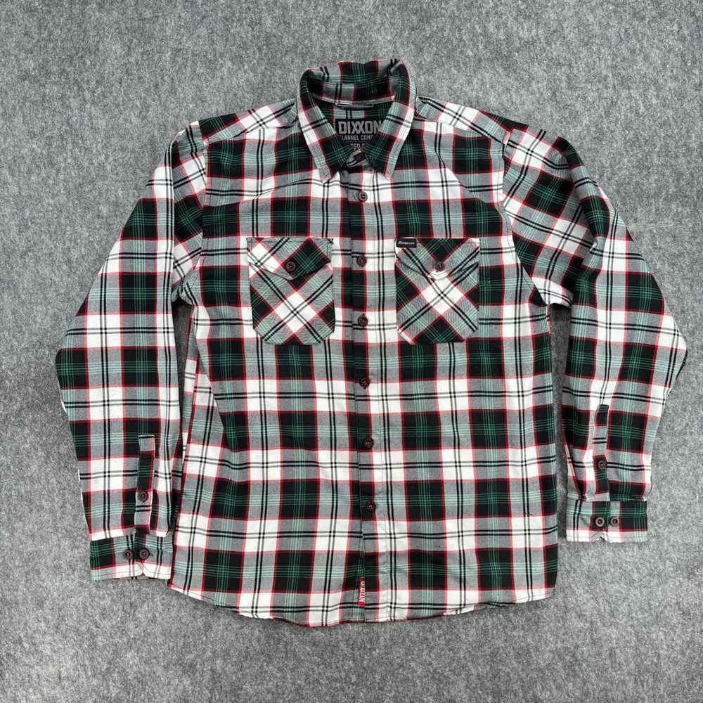 Dixxon Flannel Shirt Men Medium Green Limited Edition Snap On Tool Form Function